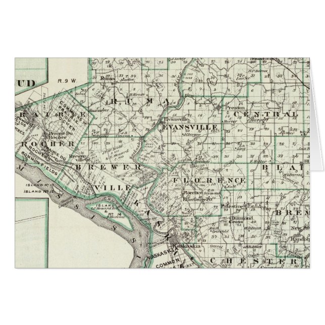 Map of Randolph County, Red Bud and Chester (Front Horizontal)
