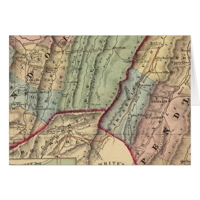Map of Randolph, Pendleton counties (Front Horizontal)