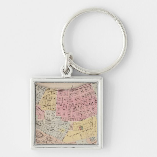 Map of Red Wing, Goodhue County, Minnesota Keychain (Front)