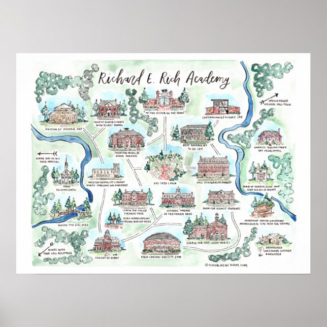 Map of Richard E Rich Academy Poster (Front)