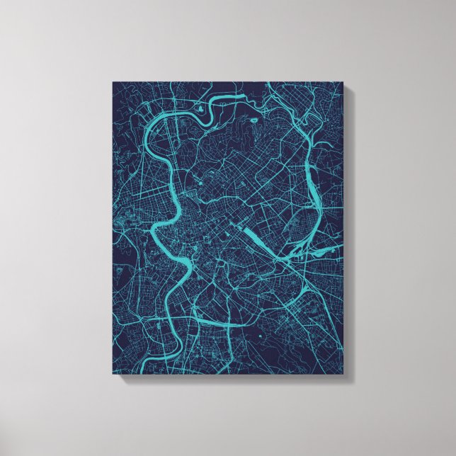 Map of Rome Canvas Print (Front)