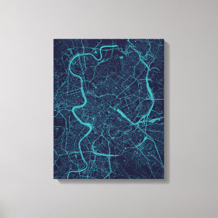 Map of Rome Canvas Print