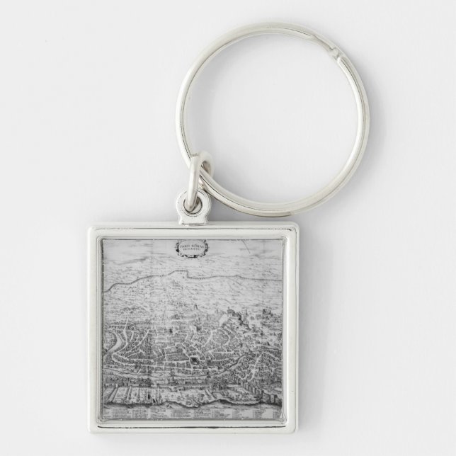Map of Rome Keychain (Front)