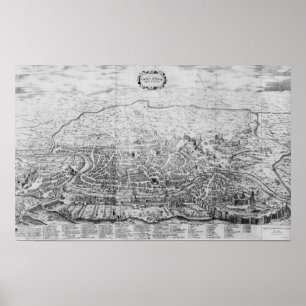 Map of Rome Poster