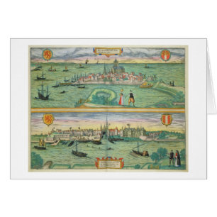 Map of Rotterdam and Gouda, from 'Civitates Orbis