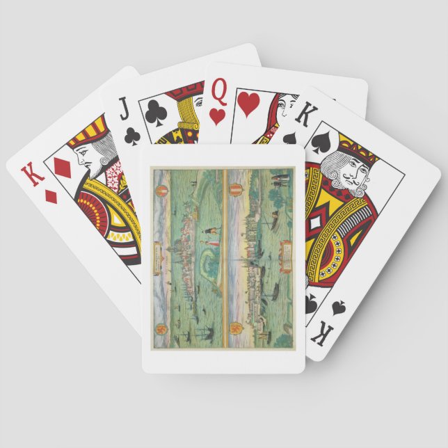 Map of Rotterdam and Gouda, from 'Civitates Orbis Playing Cards (Back)