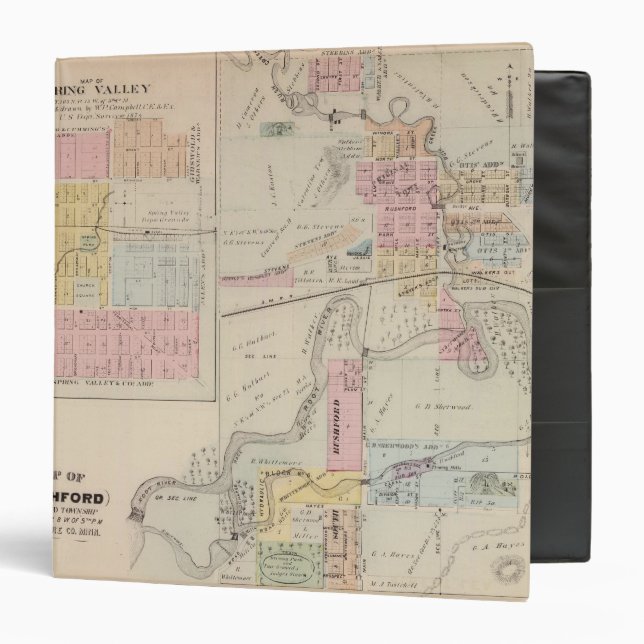 Map of Rushford, Fillmore County, Minnesota Binder (Front/Inside)