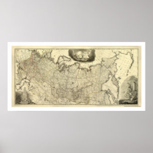 Map of Russia 1786 Poster