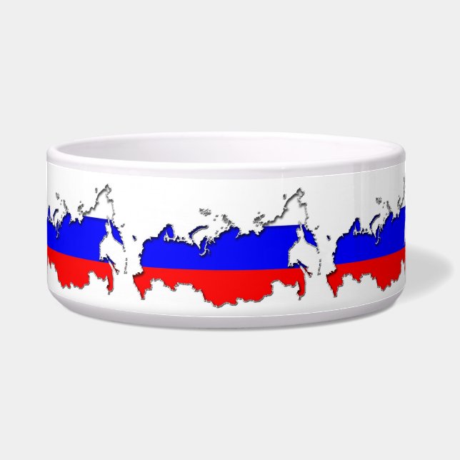 Map of Russia Pet Bowl (Front)