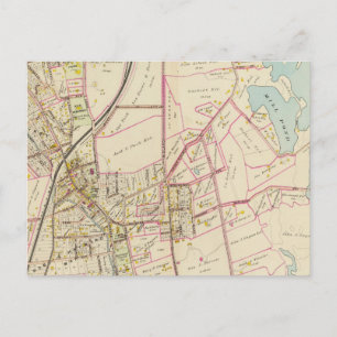 Map of Rye, New York Postcard