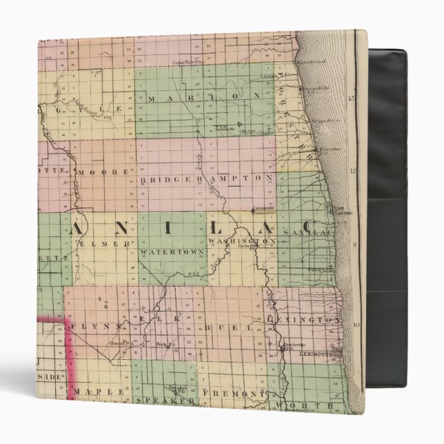 Map of Sanilac County, Michigan Binder (Front/Inside)