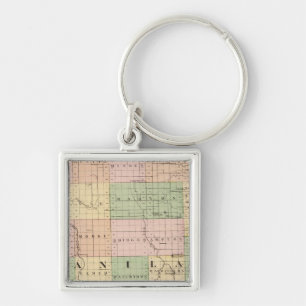 Map of Sanilac County, Michigan Keychain