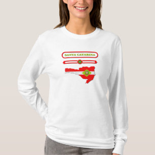 MAP OF SANTA CATARINA. SAMER BRASIL T-Shirt