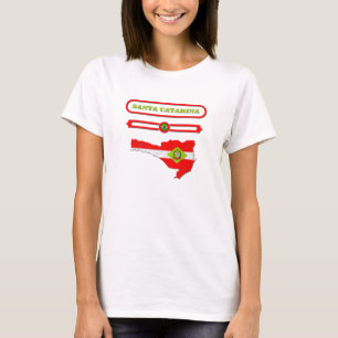 MAP OF SANTA CATARINA. SAMER BRASIL T-Shirt