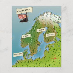 Map Of Scandinavia Two-Tone Coffee Mug