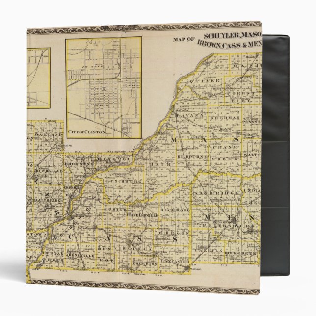 Map of Schuyler, Mason, Brown Binder (Front/Inside)