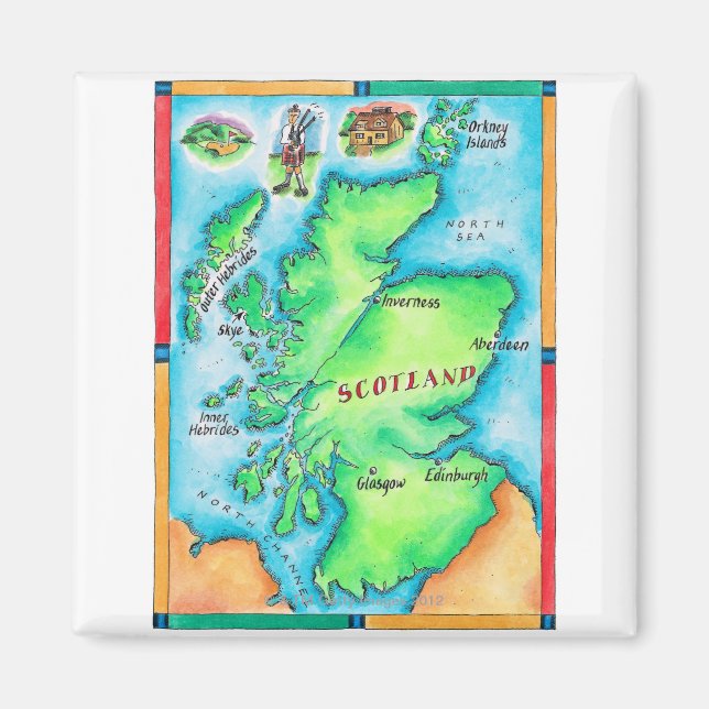 Map of Scotland Magnet (Front)