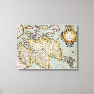 Map of Scotland   Miliaria Scotia Canvas Print
