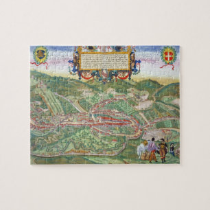 Map of Serravalle, from 'Civitates Orbis Terrarum' Jigsaw Puzzle