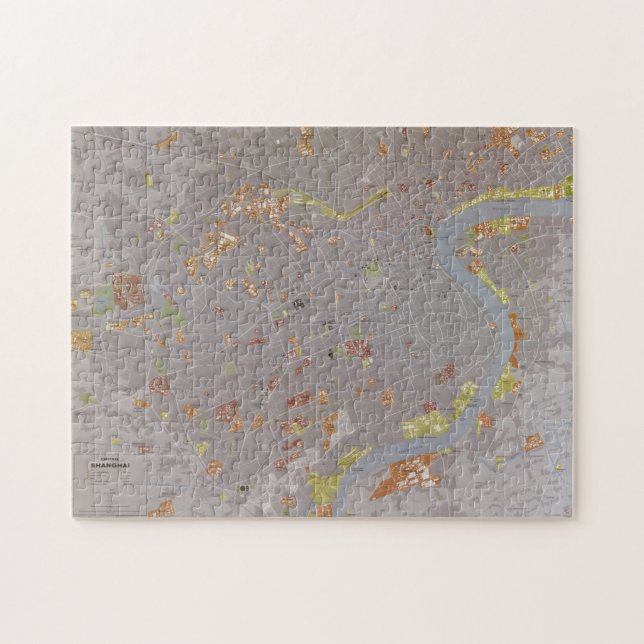 Map of Shanghai China (1983) Jigsaw Puzzle (Horizontal)