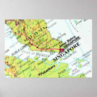 Map of Singapore Poster