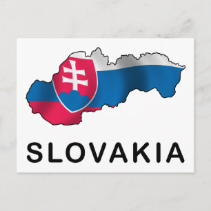 Map Of Slovakia Postcard