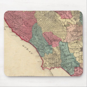 Map of Sonoma County California Mouse Pad