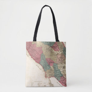 Map of Sonoma County California Tote Bag