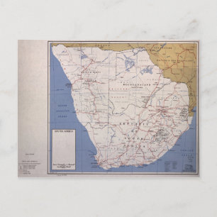 Map of South Africa (December 1961) Postcard