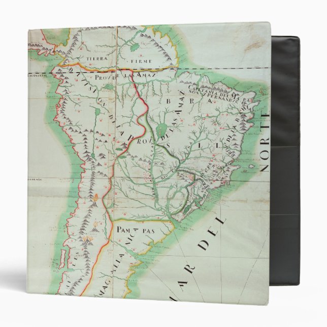 Map of South America, 1777 Binder (Front/Inside)