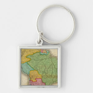 Map of South America 4 Keychain