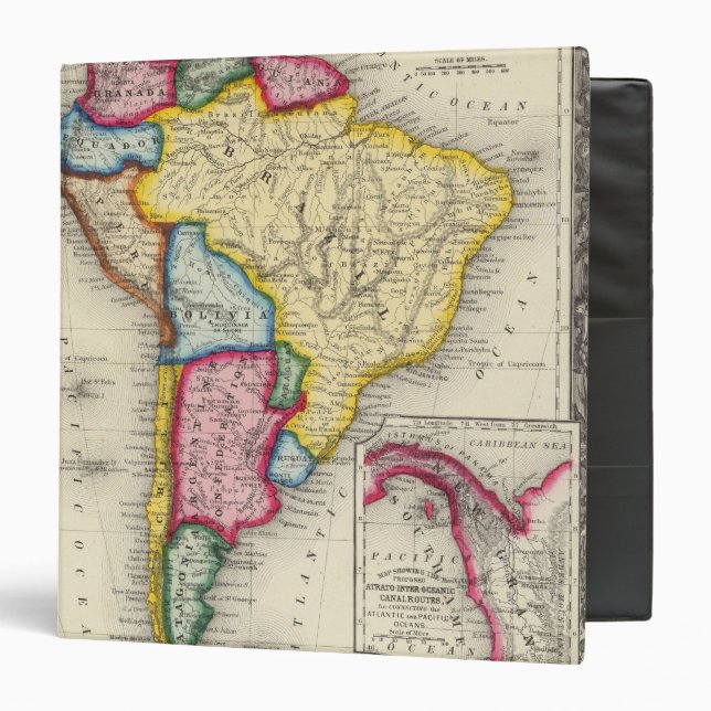 Map Of South America Binder (Front/Inside)