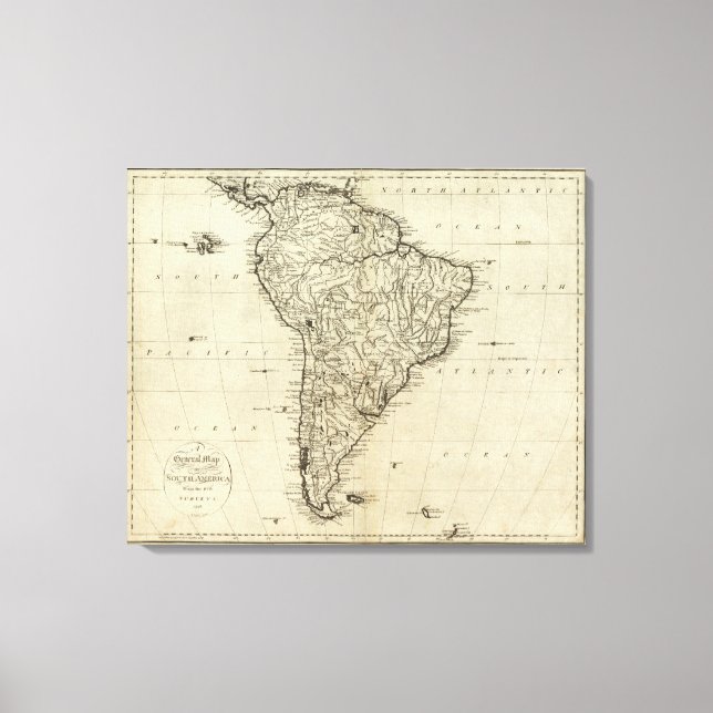 Map of South America Canvas Print (Front)