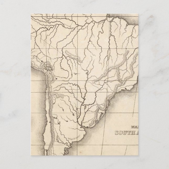 Map of South America Postcard (Front)