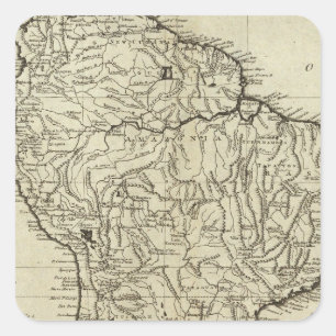 Map of South America Square Sticker