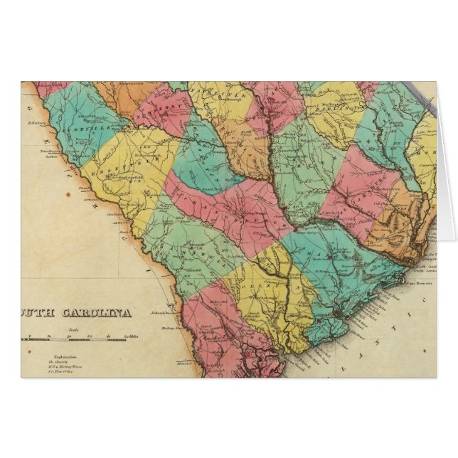 Map Of South Carolina (Front Horizontal)