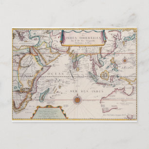 Map of South East Asia Postcard