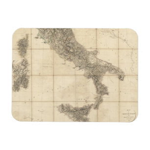 Map of South Italy and Adjacent Coasts Magnet