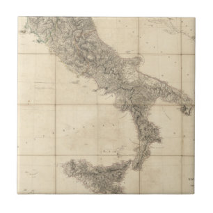 Map of South Italy and Adjacent Coasts Tile