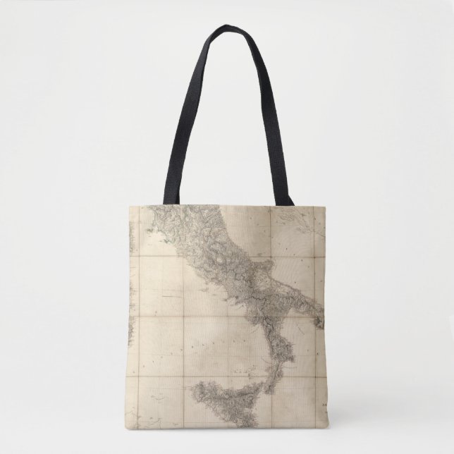 Map of South Italy and Adjacent Coasts Tote Bag (Front)