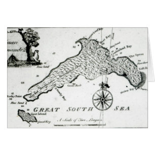 Map of South Pacific Island, 1800