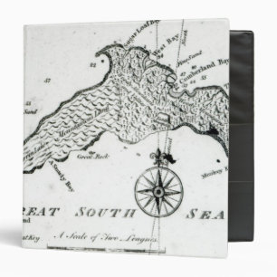 Map of South Pacific Island, 1800 Binder