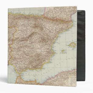 Map of Spain and Portugal Binder