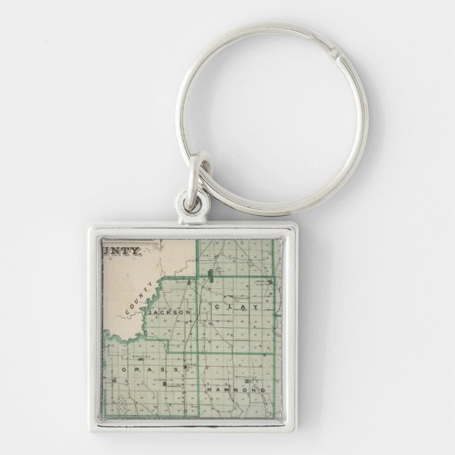 Map of Spencer County Keychain (Front)