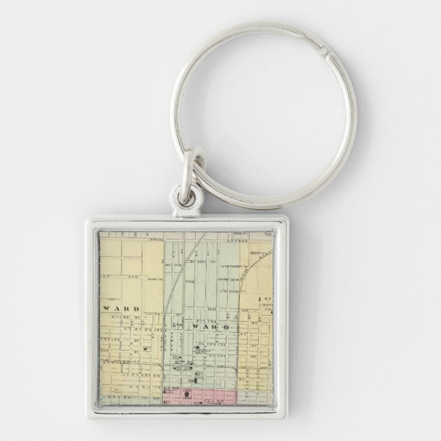 Map of Springfield City Keychain (Front)
