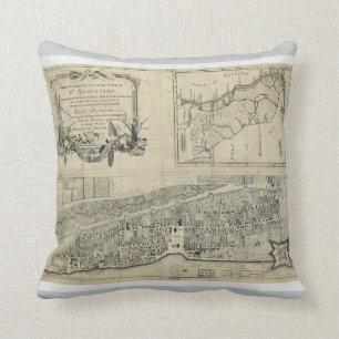 Map of St. Augustine Florida (1764) Throw Pillow