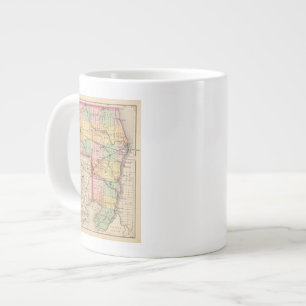 Map of St Clair County, Michigan Large Coffee Mug