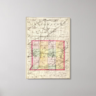 Map of St Joseph County, Michigan Canvas Print