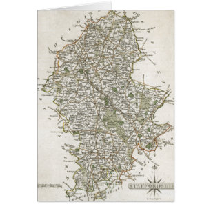 MAP OF STAFFORDSHIRE, 1793