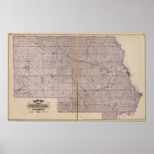 Map of Stearns County, Minnesota Poster